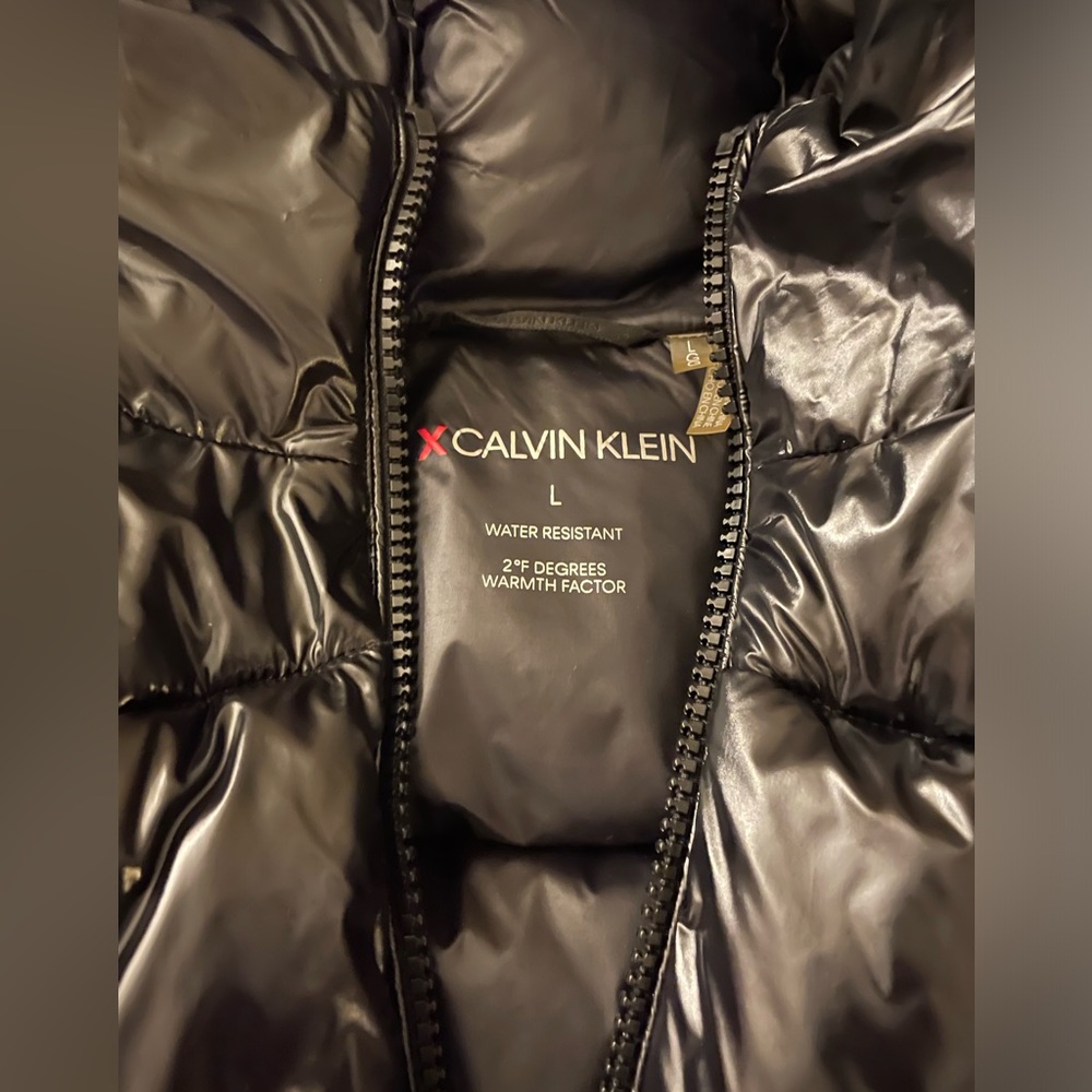 Calvin Klein Shiny Black Quilted Jacket